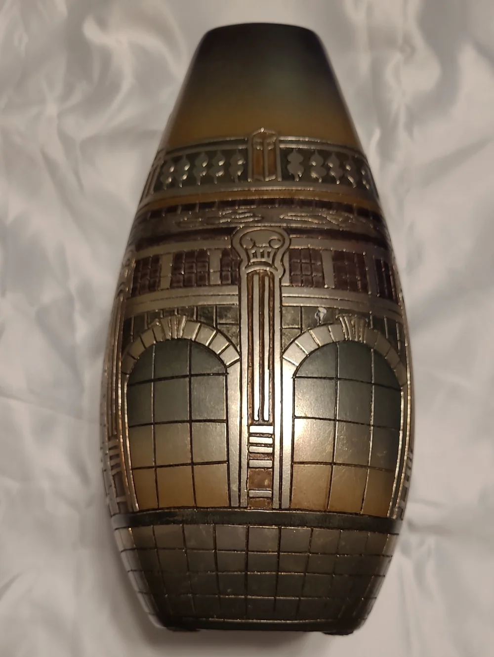 Artmax Embossed Bronze Decorative Architectural Vase.  13